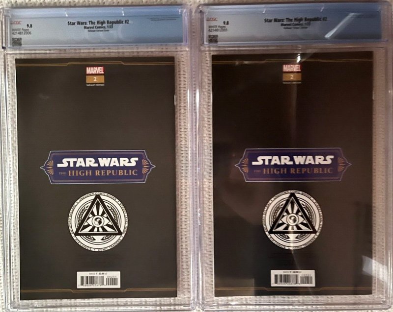 ?~MARVEL~STAR WARS:THE HIGH REPUBLIC #2~?~KIRKHAM 2X VARIANT SET~?~CGC 9.8~?