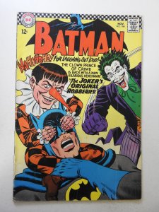 Batman #186 (1966) GD/VG Condition moisture damage
