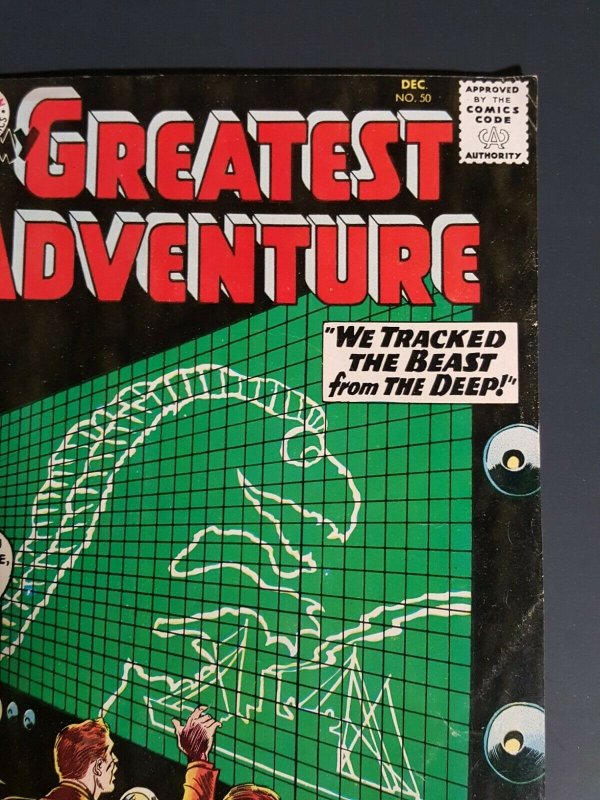 My Greatest Adventure #50 1960-Godzilla type sea monster black cover! 