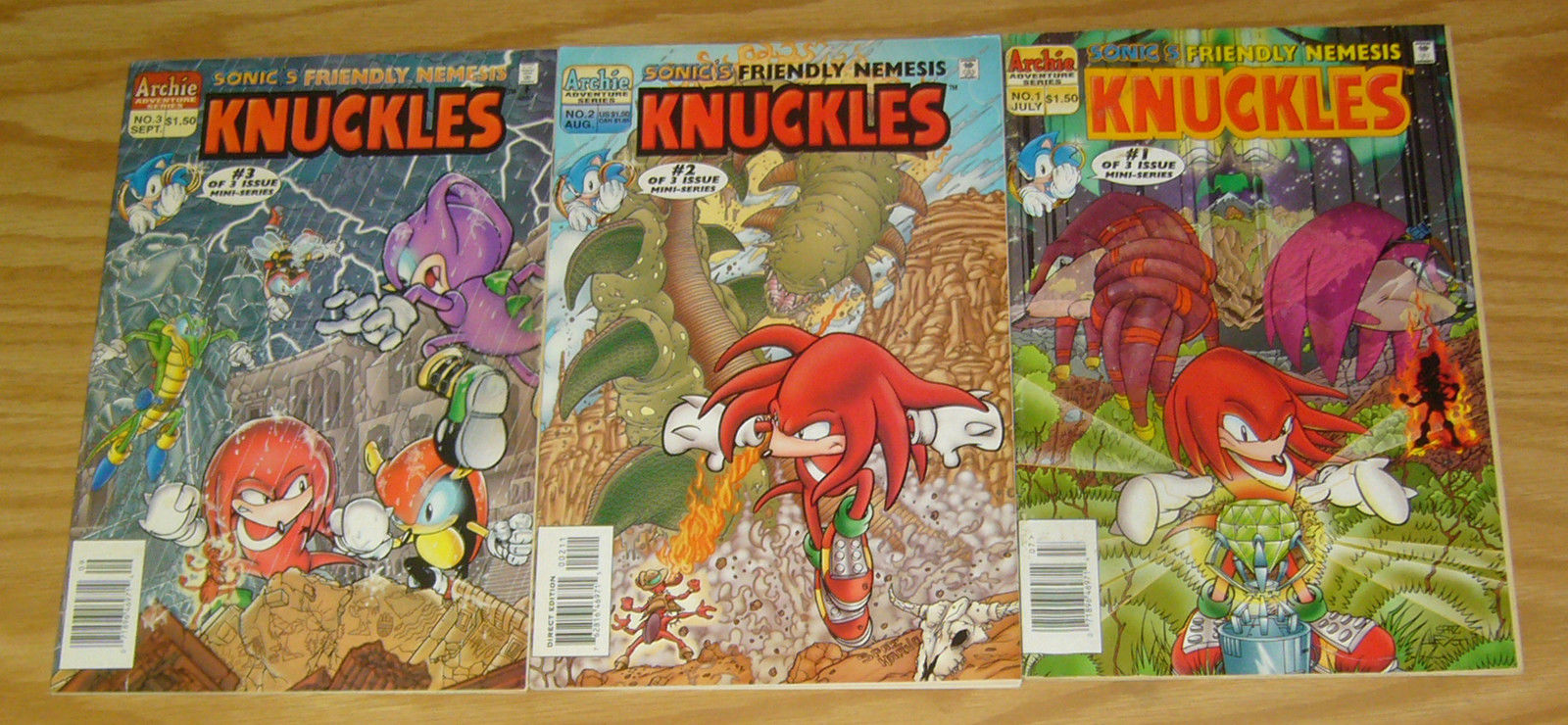 Sonic's Friendly Nemesis Knuckles #1-3 complete series sonic the ...