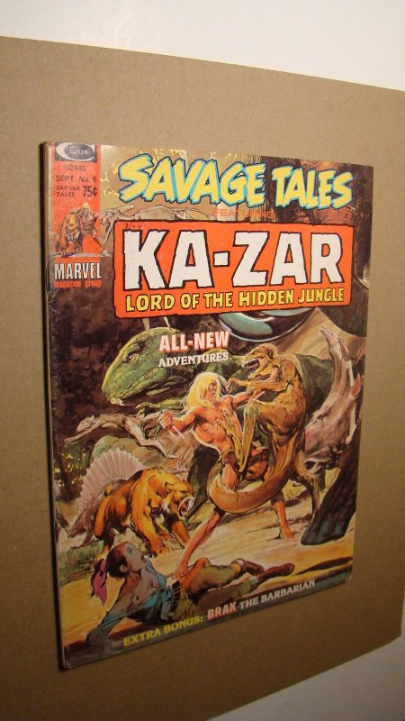 SAVAGE TALES 6 *SOLID COPY* AWESOME NEIL ADAMS COVER ART KA-ZAR BRAK