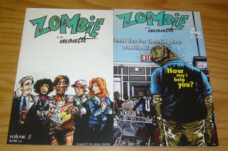 Zombie of the Month #1-2 VF/NM complete series - kick save comics set lot