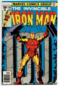 IRON MAN #100, FN+, Tony Stark, Jim Starlin, vs Mandarin 1968, more in store