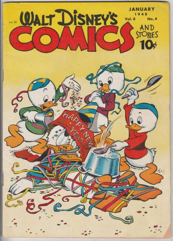 Comics and Stories, Walt Disney's #88 (Jan-48) VG/FN+ Mid-Grade Donald Duck, ...