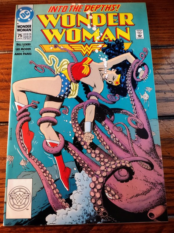 Wonder Woman #75 (1993) VF- 7.5 Hard to find issue Brian Bolland Artwork