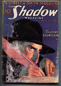 SHADOW 11/1/1932-- STREET AND SMITH--Rare Hero Pulp Magazine