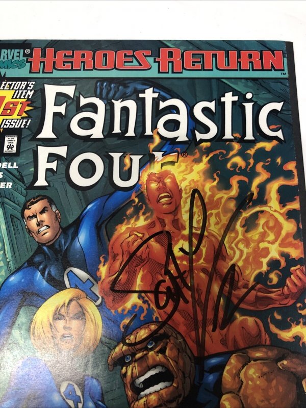 Fantastic Four (1998) # 1 (VF/NM) Variant • Signed Scott Lobdell • Marvel Comics