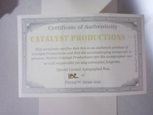 Freex #1 Signed  1993, Malibu  #182  Signed by Ben Herrera & COA Card Coupon