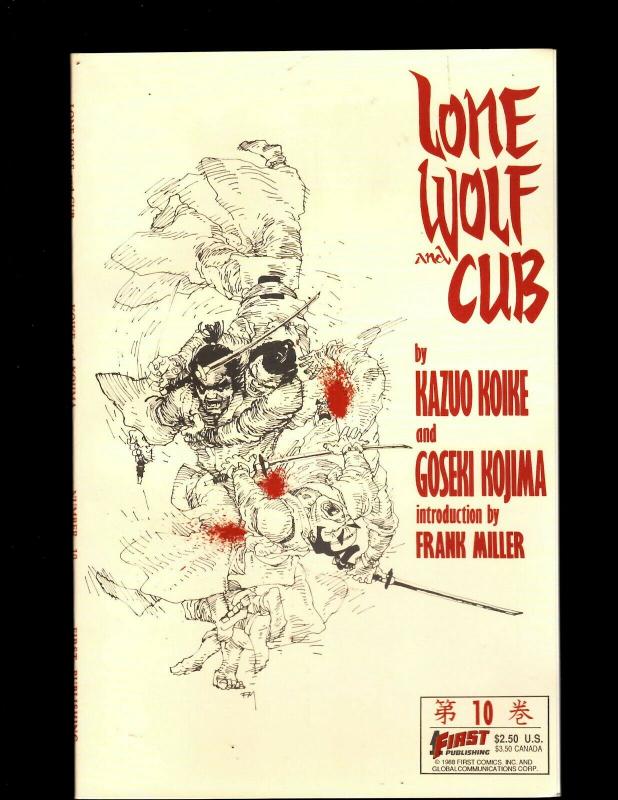 Lot of 10 Lone Wolf and Cub First Comic Books #2 3 4 5 6 7 8 9 10 11 JF20