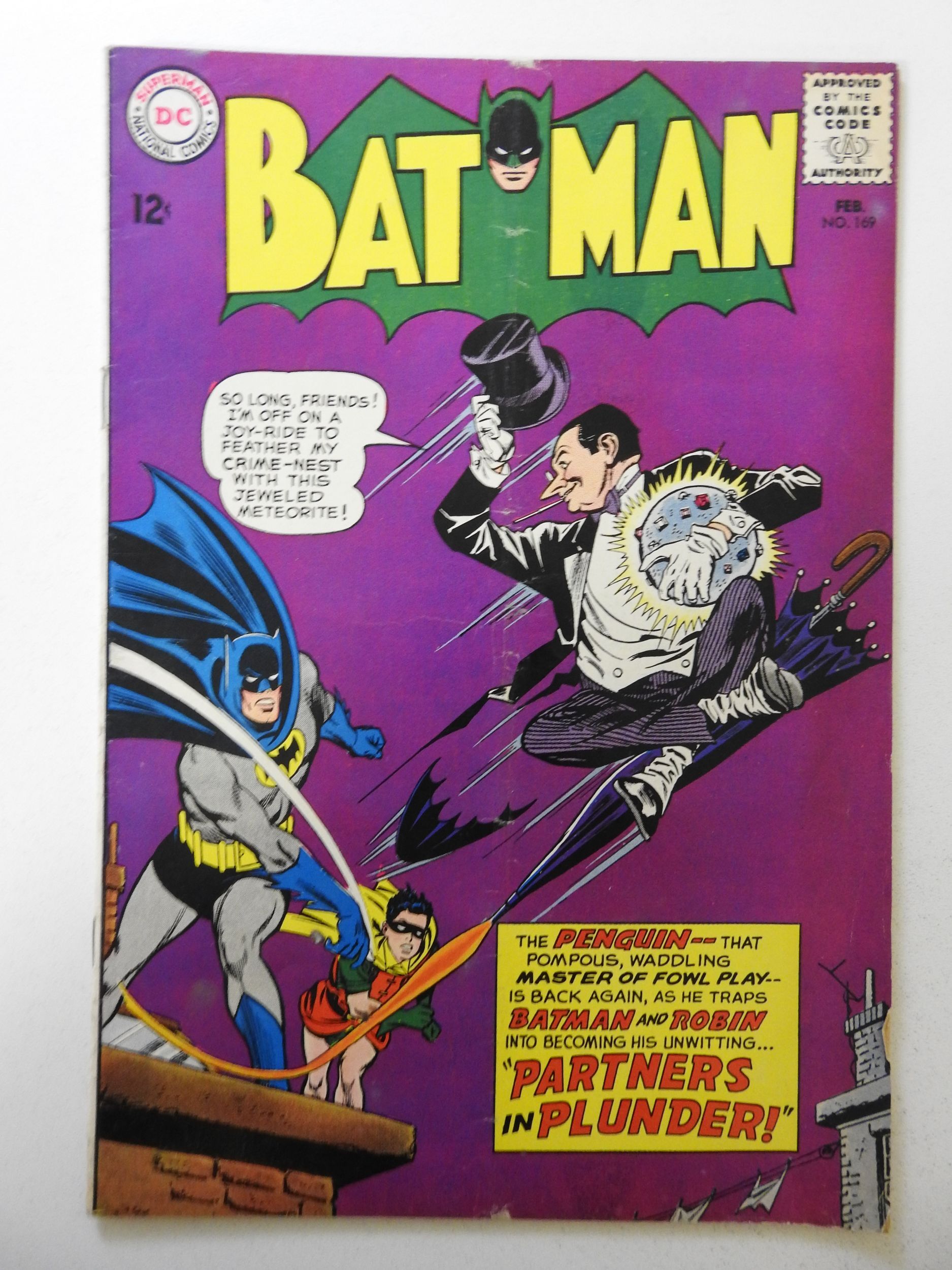 Batman 169 1965 Gd Condition 2 Centerfold Wraps Detached Comic Books Silver Age Dc