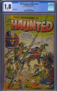 THIS MAGAZINE IS HAUNTED #16 CGC 1.8 STEVE DITKO PRE-CODE HORROR