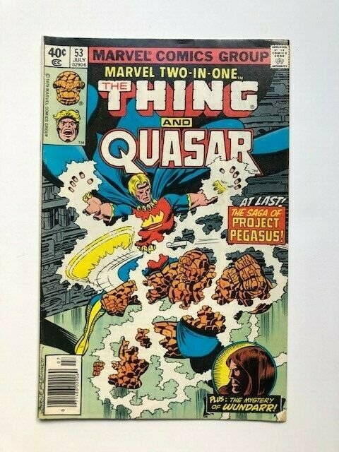 MARVEL The THING and QUASAR #53 July 1979 GOOD/VG (A284)