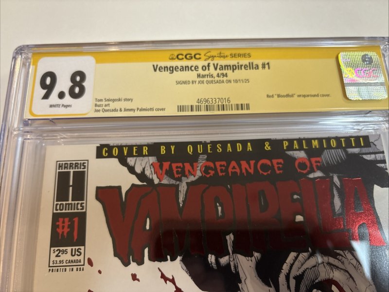 Vengeance Of Vampirella (1994) #1  (CGC 9.8 SS) Signed Joe Quesada • Census= 4