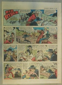 (52) Red Ryder Sunday Pages by Fred Harman from 1957 Most Tabloid Page Size!