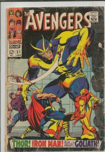 Avengers #51 ORIGINAL Vintage 1968 Marvel Comics Goliath
