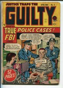 Justice Traps The Guilty #9 1949-Prize-Simon& Kirby-pre-code crime-VG+ 