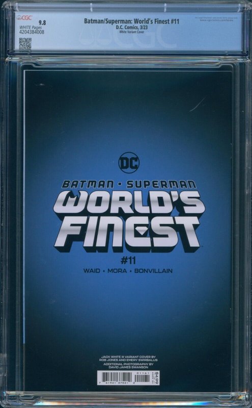 Batman/Superman World's Finest 11 CGC 9.8 1st Print Jack White Cover DC 2023