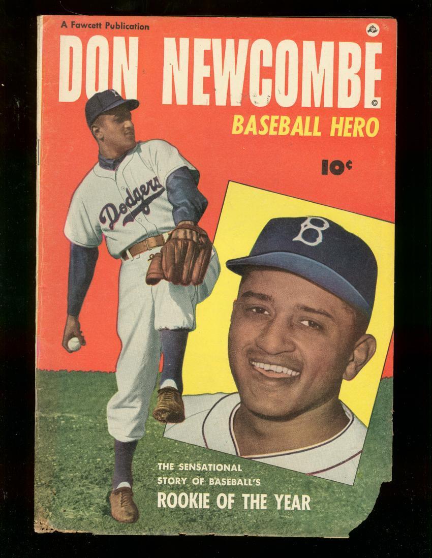 DON Newcombe Baseball Hero 1950 Fawcett Brooklyn Dodger FR/G