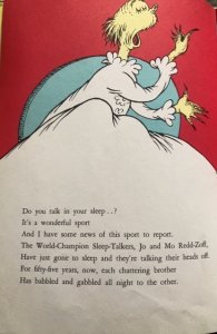 Dr. Seuss‘s sleep book,1962,the text is immaculate!very tough