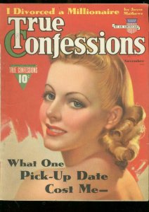 TRUE CONFESSIONS-NOV-1940-TYRONE POWER-LI'L ABNER-PULP  FN/VF