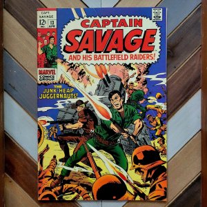 CAPTAIN SAVAGE #13 VG/FN (Marvel 1969) Raiders vs Nazis! Junk-Heap Juggernauts