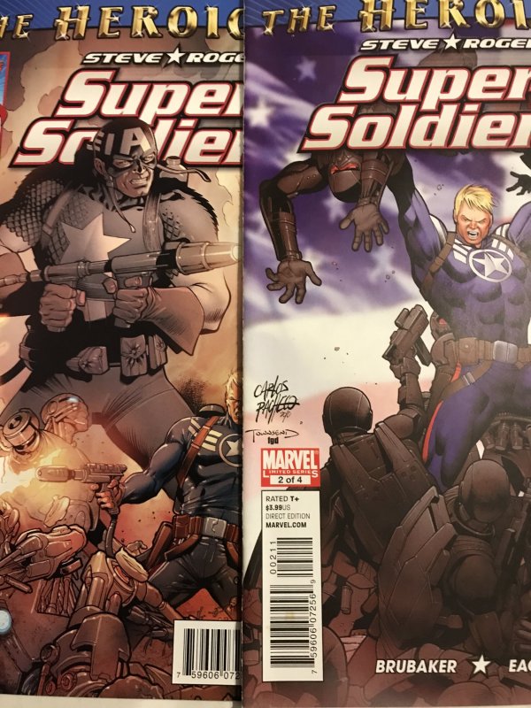 Steve Rogers: Super Soldier #2 & 4 run : Marvel 2010 VF/NM; WW2 Captain America
