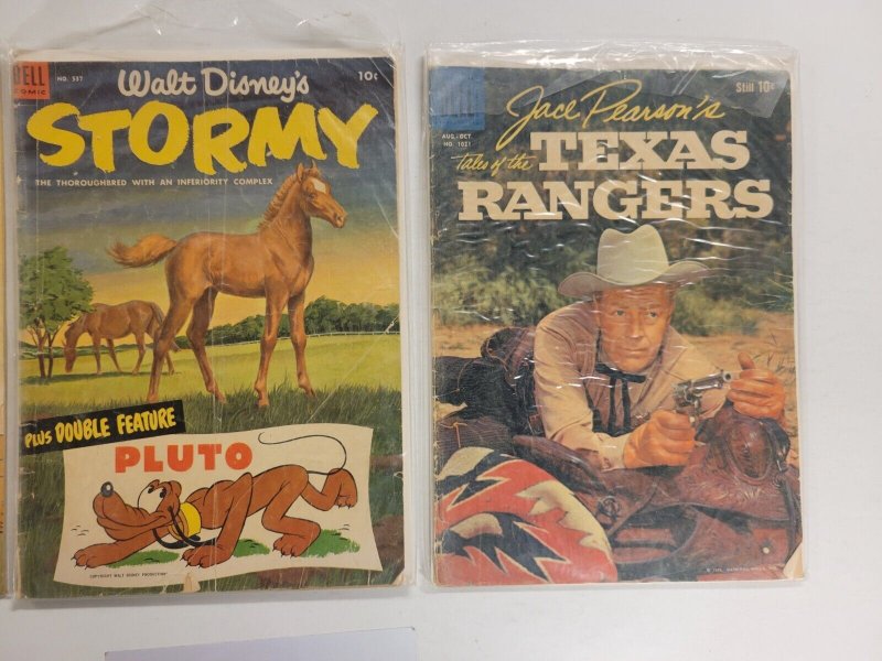 3 Dell Comics #698 Francis + #537 Stormy + #1021 Texas Rangers 81 TJ6