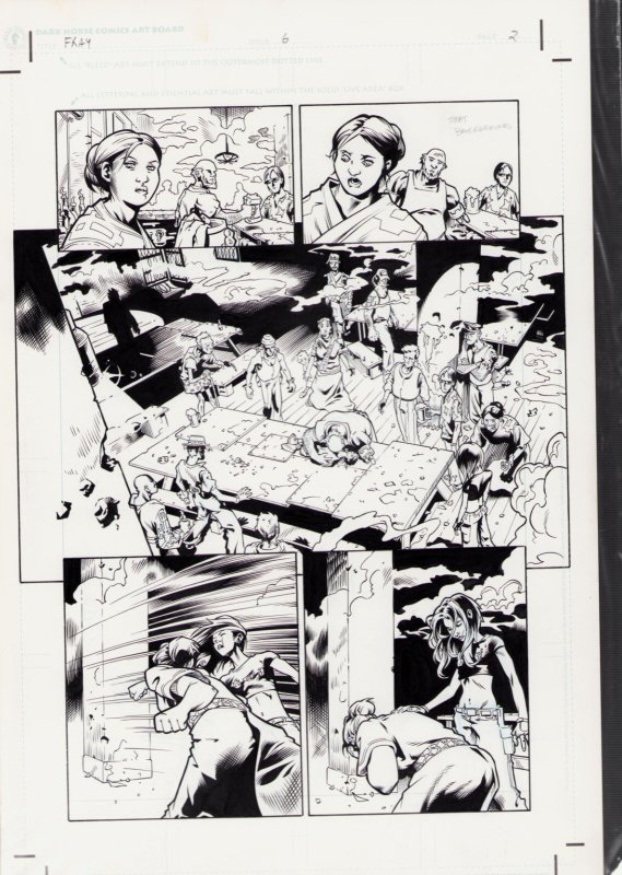 Fray #6 Pg. 2 - Interior Page - Karl Moline Artist 2001 (Hellboy Related)