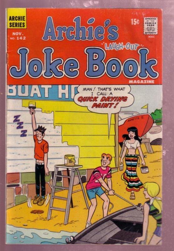 ARCHIE'S JOKE BOOK #142 1969-BETTY AND VERONICA-JUGHEAD VG