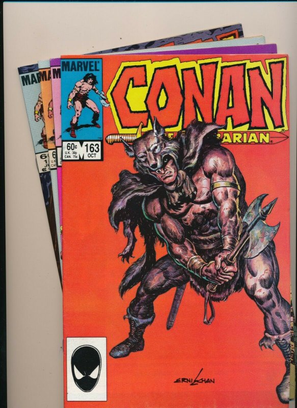 Marvel Comics Lot of 4-CONAN THE BARBARIAN #160-163 VERY FINE+ (PF923)