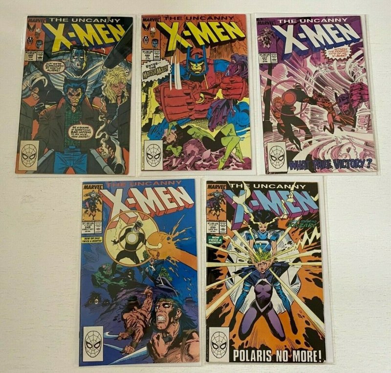 Uncanny X-Men Comic Lot 37 Diff #202-250 AVG 7.0(6.0-8.0) (1986-1989)