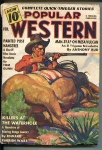 POPULAR WESTERN 2/1938-THRILLING-SHERIFF BLUE STEELE-PARKHURST-vg