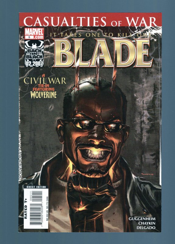 Blade #5 - Battle of Wolverine vs. Blade. Marko Djurdjevic Cover. (8.0/8.5) 2007