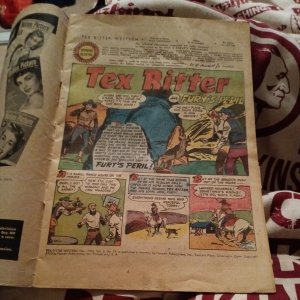 Tex Ritter #14 precode 1952 Fawcett Golden Age Western photo cover action hero