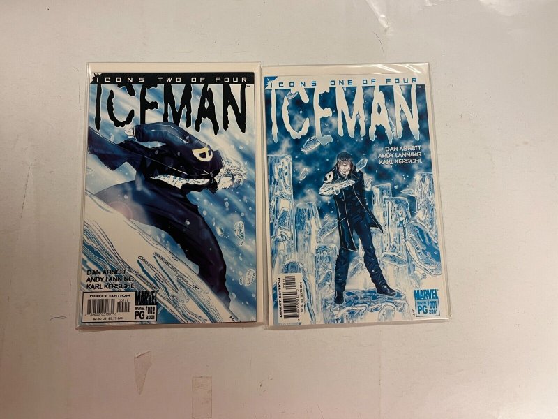 2 Iceman Marvel Comics books # 1 2 Abnett 27 RC47