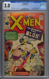 X-MEN #7 CGC 3.0 2ND BLOB BROTHERHOOD OF EVIL MUTANTS