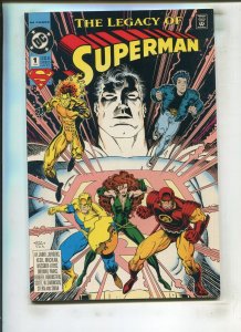 SUPERMAN: LEGACY OF SUPERMAN #1 (9.2) ARTHUR ADAMS!! 1993