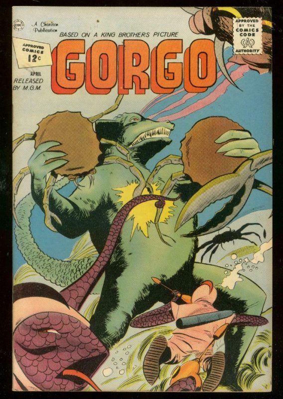 GORGO #6 '62-CHARLTON-WILD CRAB CLAW-MOVIE HORROR COMIC VF