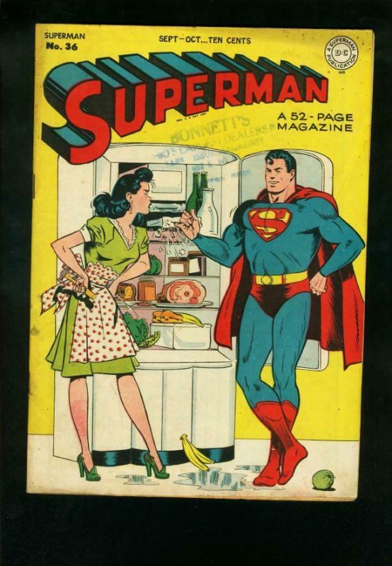 SUPERMAN #36 1945-DC COMICS-LOUIS LANE COVER FN- 