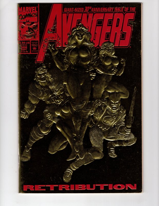 The Avengers #366 Gold-Embossed Foil Cover
