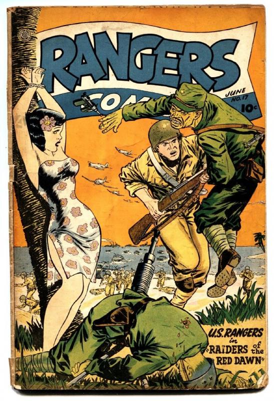 Rangers Comics #17 1944-Wild spicy GGA cover-Golden-Age