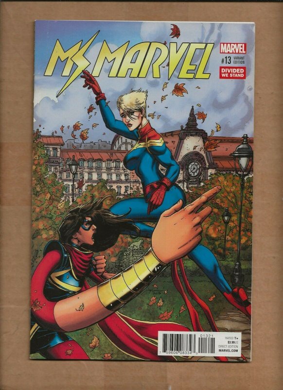 MS MARVEL #13 DIVIDED WE STAND VARIANT COVER   2016 MARVEL CAPTAIN MARVEL 759606083343