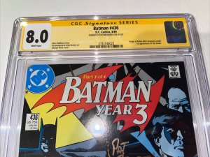 Batman (1989) # 436 (CGC 8.0 SS) Signed Pat Broderick • 1st App Tim Drake
