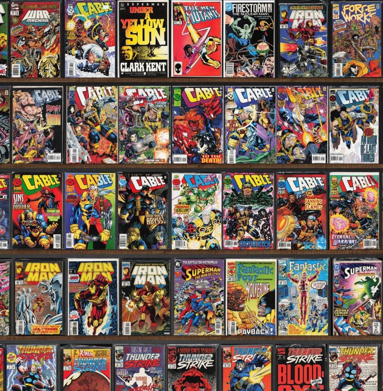 Huge Lot 160+ Comics with Cable, Iron Man, Force Works, Thunderstrike & More!