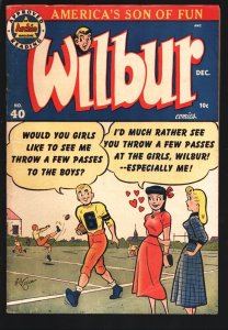 Wilbur #40 1951-Football cover by bIll Woggon-Katy Keene Good Girl Art story ...