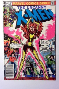 Uncanny X-Men #157 1982 Marvel Newsstand Cyclops Wolverine Storm Colossus Comic