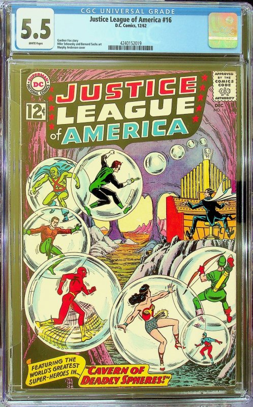 Justice League of America #16 (1962) - CGC 5.5 - Cert#4240152019