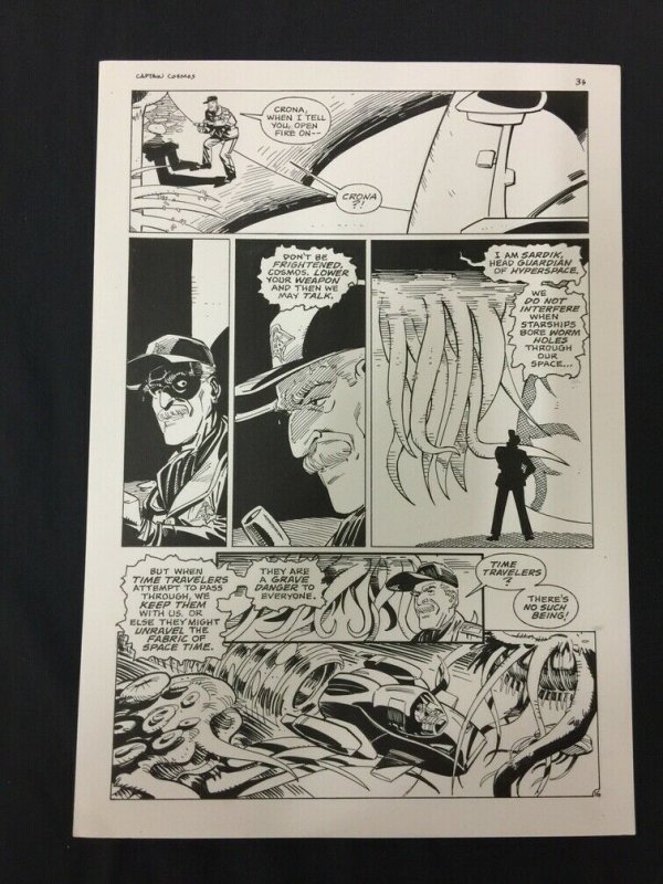 Captain Cosmos Page 36 Original Art Joe Stanton Nicola Cuti Space Opera