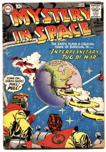 MYSTERY IN SPACE #47-FLYING SAUCER SCIENCE-FI ART ROCKETS-MOON-ALIENS  VG-