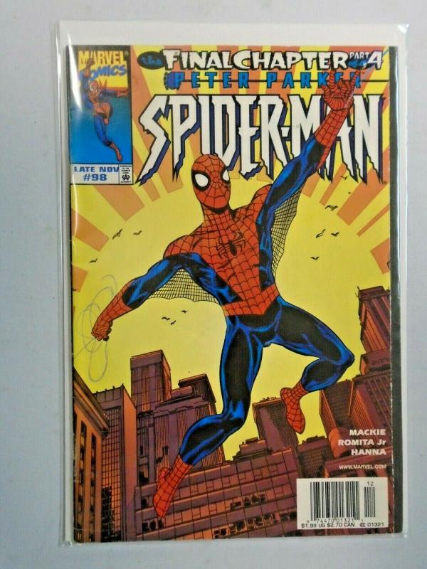 Spider-Man #98 last issue water damage 4.0 VG (1998)